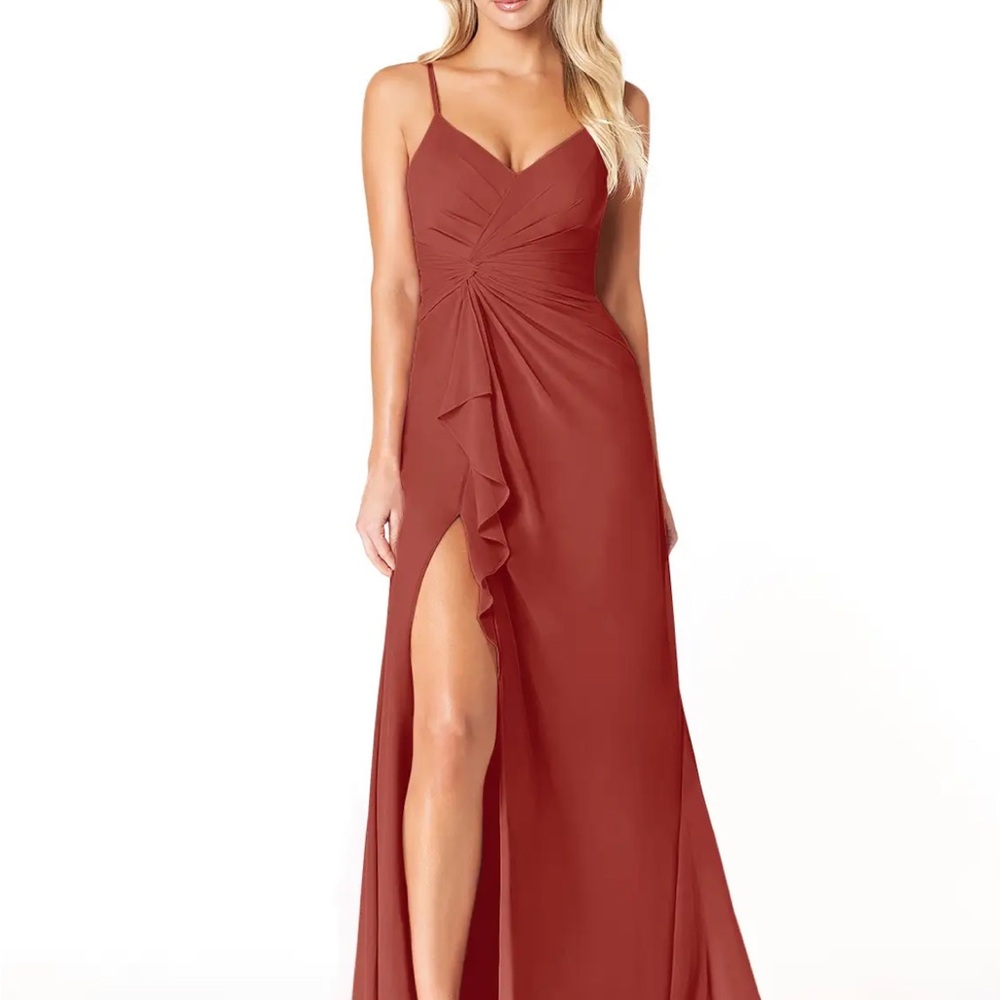 Terracotta Bridesmaid Dress by Azazie